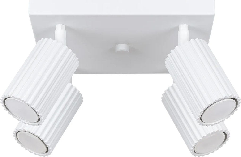 Mennyezeti lámpa Reflektor Tuba Spot 4x GU10 Fehér Karbon 1545 Sollux