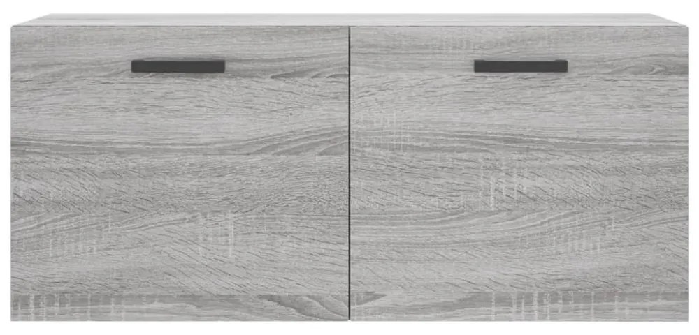 szürke sonoma színű szerelt fa faliszekrény 80 x 36,5 x 35 cm