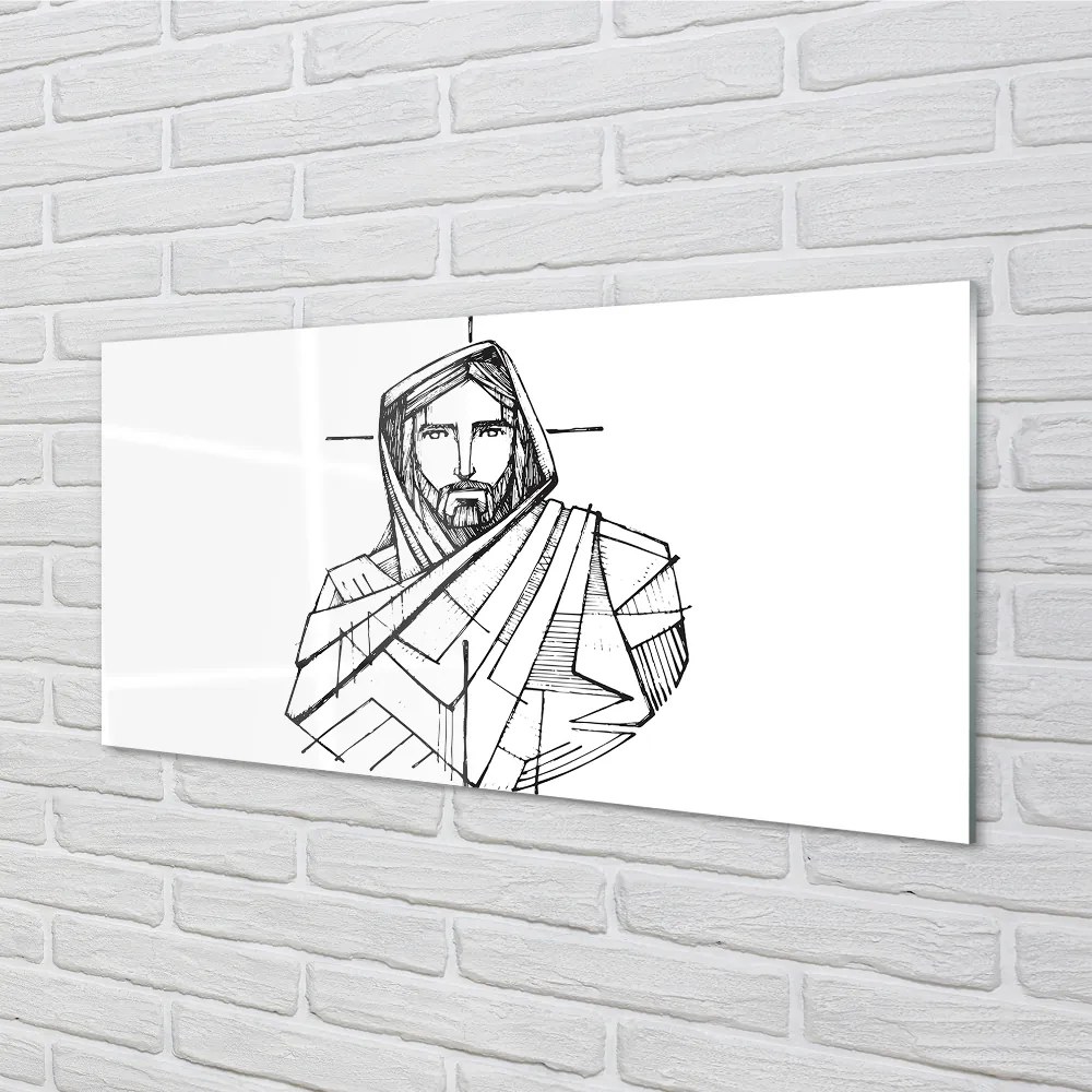 Akrilkép Jézus rajz 100x50 cm