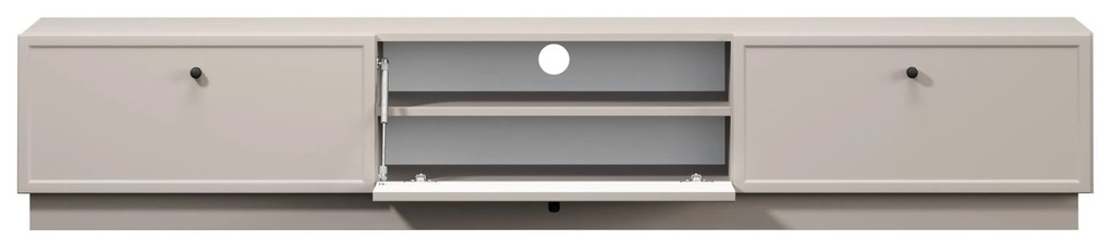 Lorini TV szekrény 200 cm - kasmír / fekete fogantyúk
