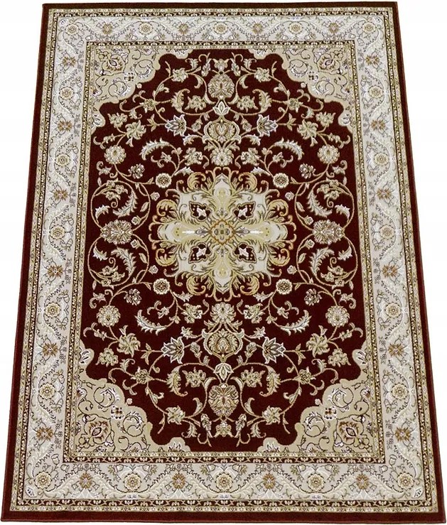 Szőnyeg 240x330 Klasszikus Bordó Nappaliba Kiváló Minőségű Masszív Szoba