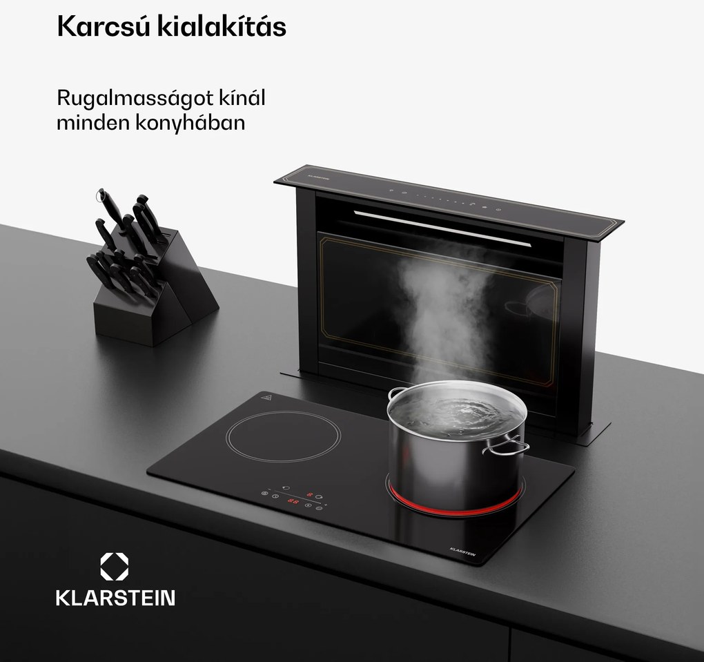 Klarstein CeramEase Slim VTC főzőlap, üvegkerámia, 2 főzőlap, 4 kW, érintős| időzítő