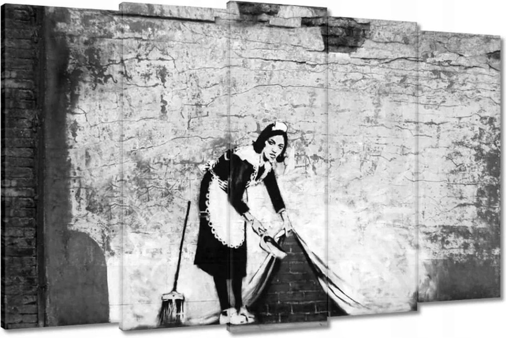 Festmények 150x95 Banksy Szobalány Graffiti