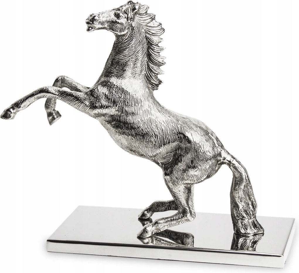 Elegáns ló figura ló ezüst fém dekoráció