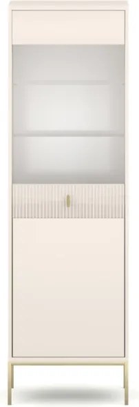 Üveges vitrin kasmír színben. MAGGIORE