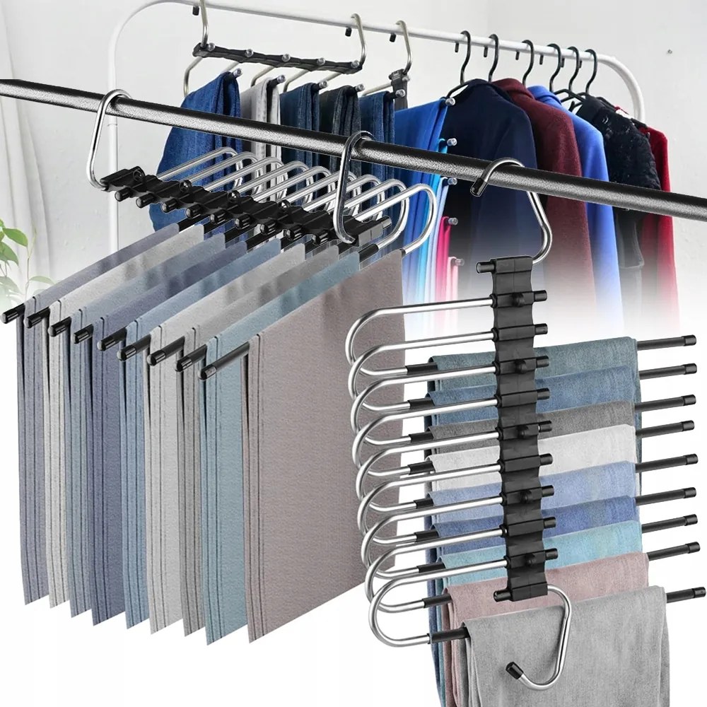 Teleszkópos Kihúzható Tömör Nadrágtartó Sál 2 Db 9in1