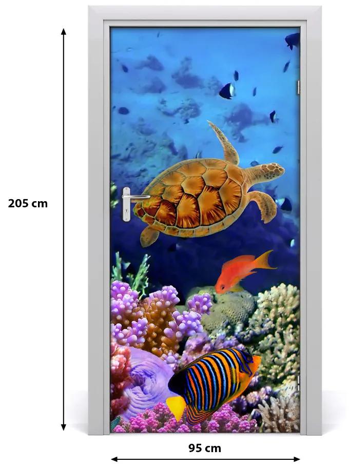 Ajtó tapéta korallzátony 75x205 cm