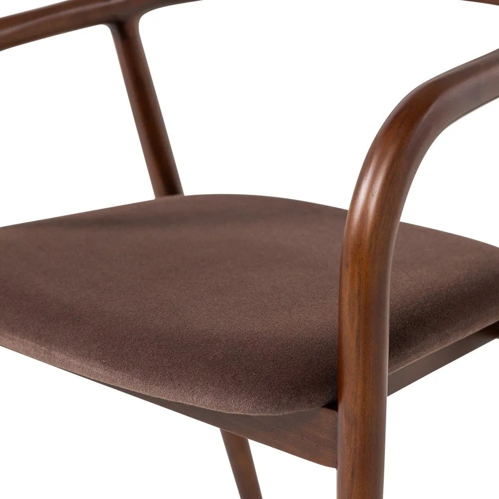 Barna bükkfa karfás étkezőszék Bran – WOOOD