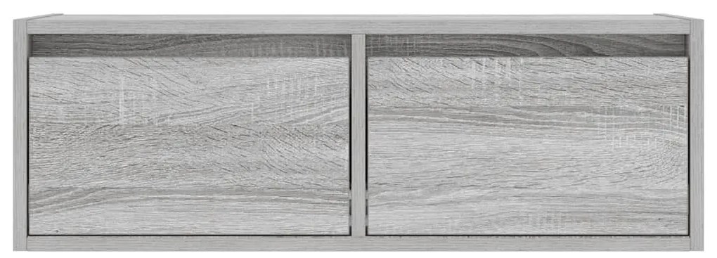 TV-szekrény LED-es világítással szürke sonoma 75x35,5x25 cm