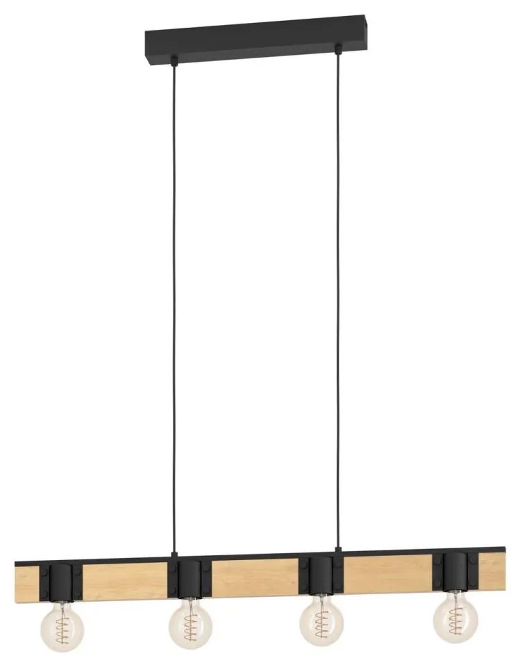 Eglo 43902 - Csillár zsinóron BAILRIGG 4xE27/40W/230V