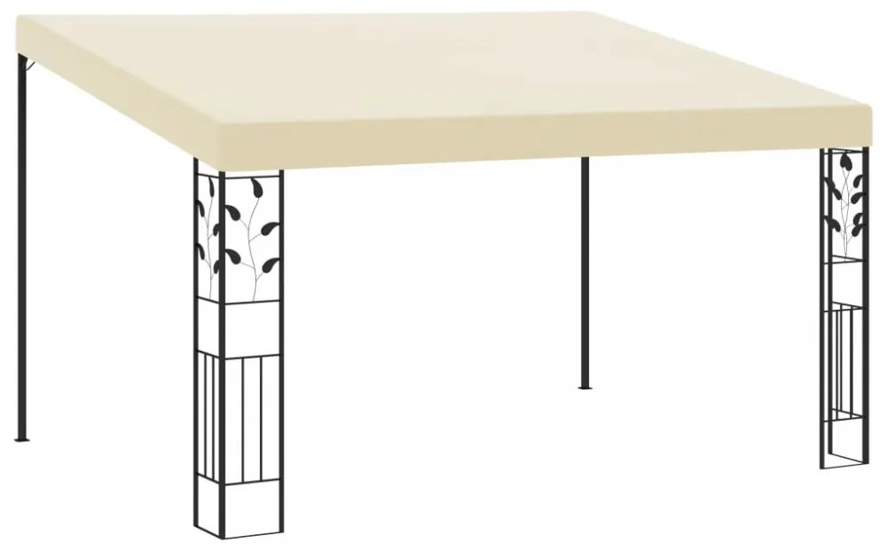 vidaXL krémszínű falra szerelhető pavilon 4 x 3 x 2,5 m