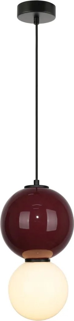 Italux modern függeszték pieve fehér matt fehér gesztenyebarna piros ibolya opál itxpnd-95221-1m-prp