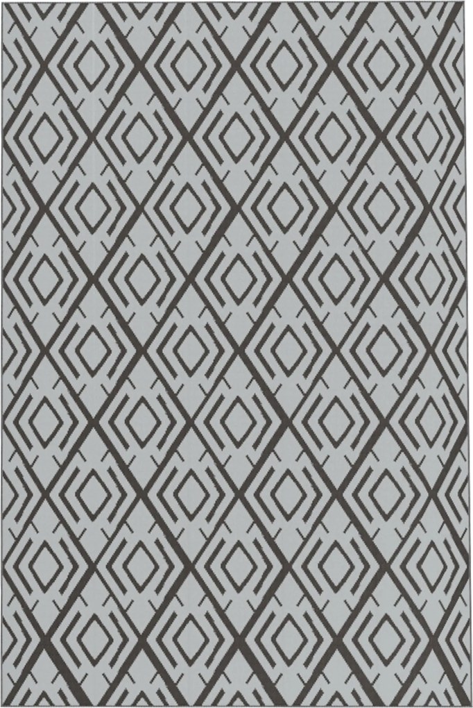 Outsunny Kültéri Szőnyeg 182x274 cm Tükörfordítható Szőnyeg Geometrikus Gyémánt Mintával, Vízálló Táskával Teraszra, Erkélyre, Pavilonhoz, Kempingezés