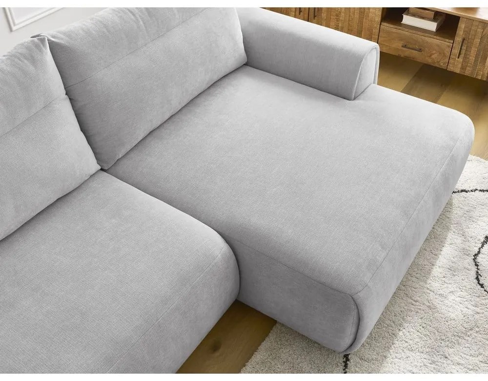 Világosszürke sarokkanapé Aden – Bobochic Paris