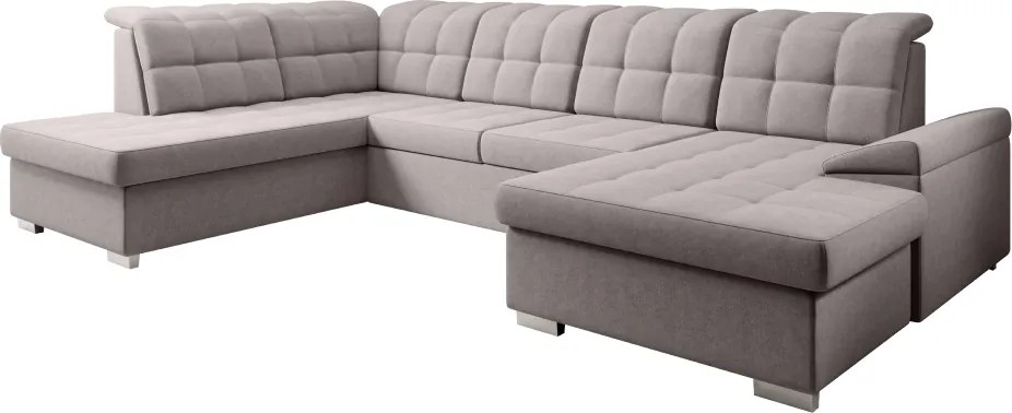 Kinyitható ülőgarnitúra, szürkésbézs Taupe, balos, OREO U