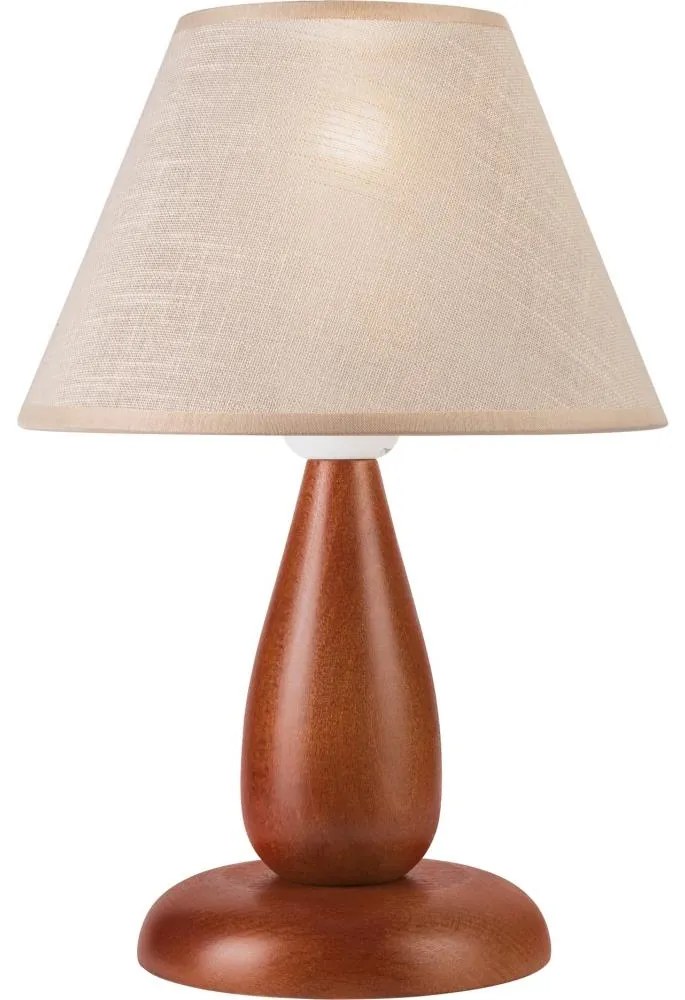 Asztali lámpa PERA 1xE27/60W/230V barna/bükkfa