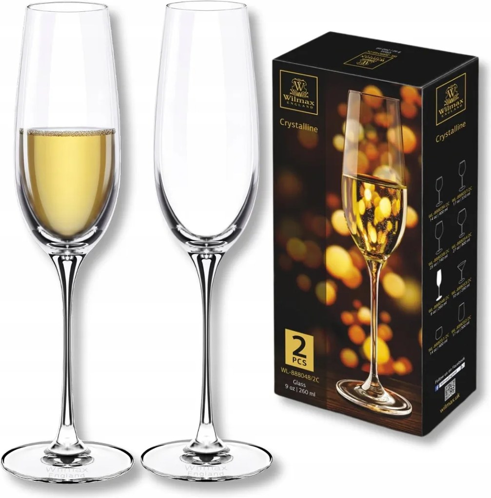 Wilmax pezsgőspoharak 260 ml 2 db-os szett