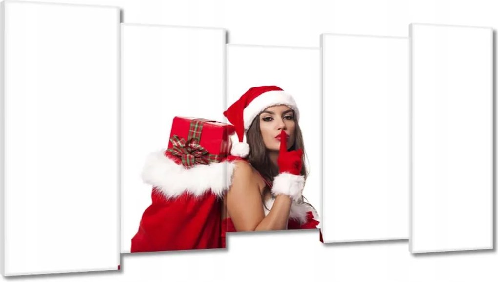 Vászonkép 150x80 Hópehely Mikulás