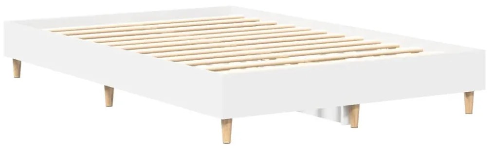 fehér szerelt fa ágykeret matrac nélkül 120 x 200 cm