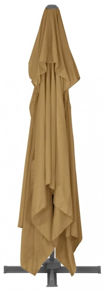 konzolos kerti napernyő alumínium rúddal 400 x 300 cm bézs