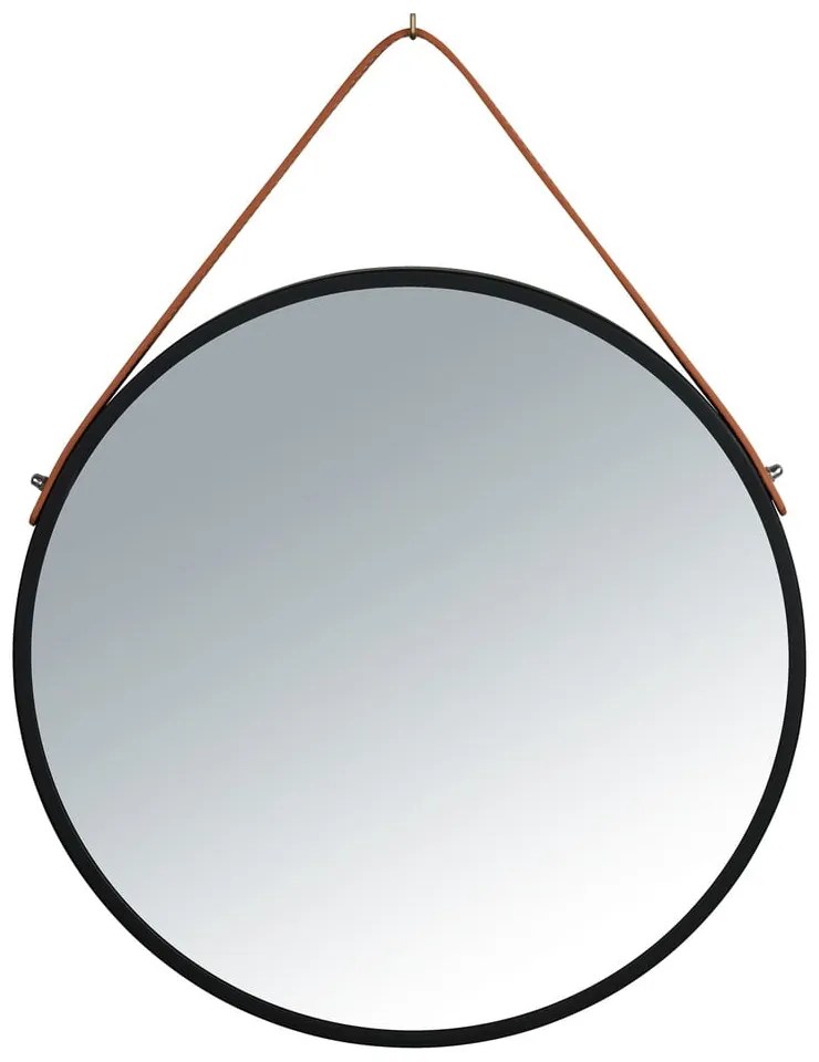 Borrone fekete fali tükör, ø 40 cm - Wenko