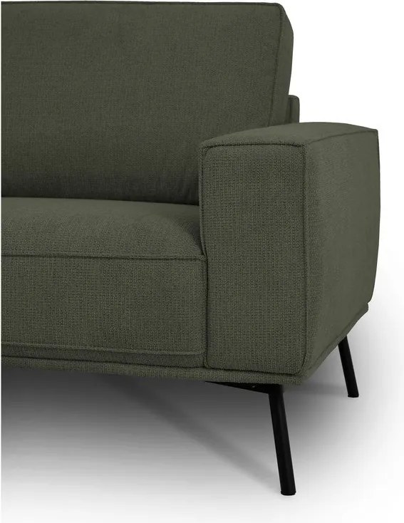 Sötétzöld zsenília sarokkanapé (bal oldali-L alakú) Amsterdam – Scandic