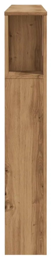 kézműves tölgyfa fejtámla szekrény 140 x 18,5 x 102,5 cm redőzött fa