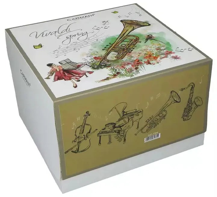 Vivaldi porcelán bögre díszdobozban - 400 ml Négy évszak Tavasz