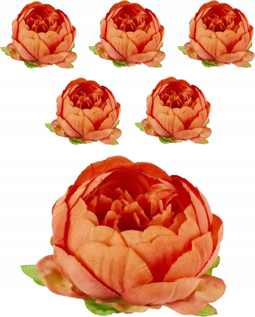 6x Bazsarózsa Termék Virágfej Peónia Virág Művirág