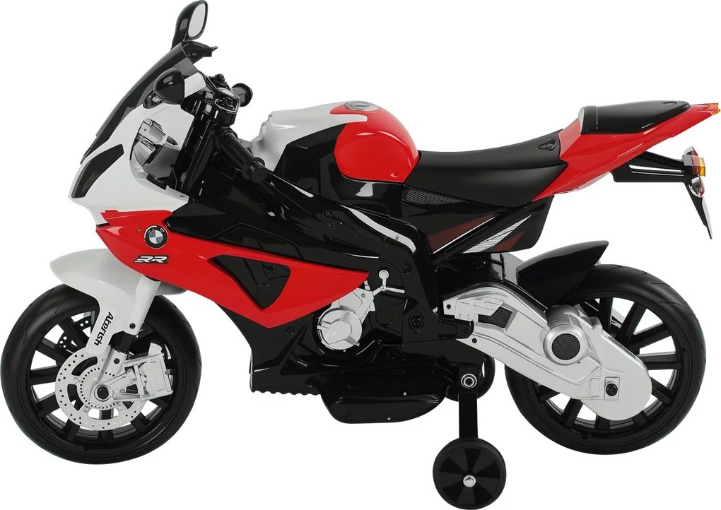 HOMCOM BMW Licencelt Gyerek Elektromos Motorkerékpár 3-8 Éveseknek, Sebesség 2.5-5Km/h, 12V Akkumulátorral, Kerekekkel és Fényekkel, 110x47x69 cm, Fek