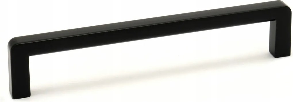 Bútorfogantyú Fekete Matt Vékony Keskeny Karcsú Bagio Négyzet 128 MM