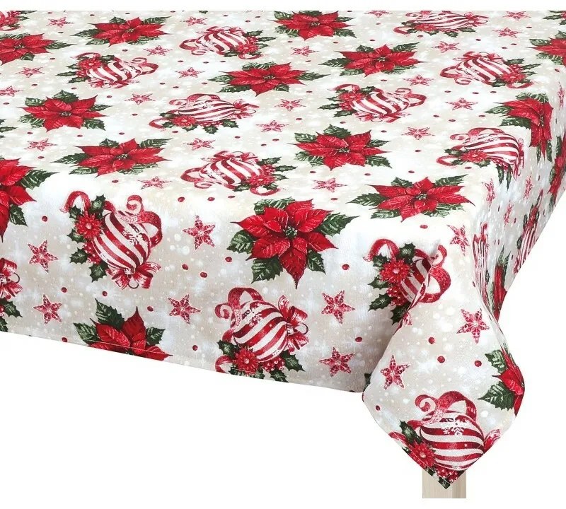 Bellatex Asztalterítő Karácsonyi díszek, 120 x 140cm, 120 x 140 cm