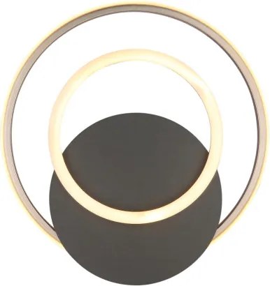 Globo 67331G-24 Mennyezeti lámpa MDF szürke matt, műanyag pezsgő színű matt, műanyag fehér, HxSzxM: 380x360x65mm, tartozék: LED 24W 230V, 3320lm forrás, 1100lm kimenet, 3000K