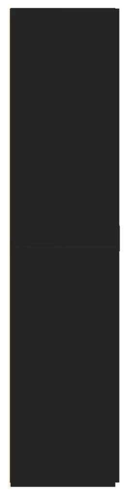 fekete szerelt fa magasszekrény 80 x 42,5 x 185 cm