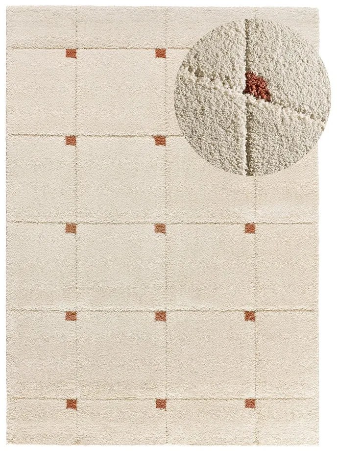 Téglavörös-krémszínű szőnyeg 60x120 cm Brenda – Universal