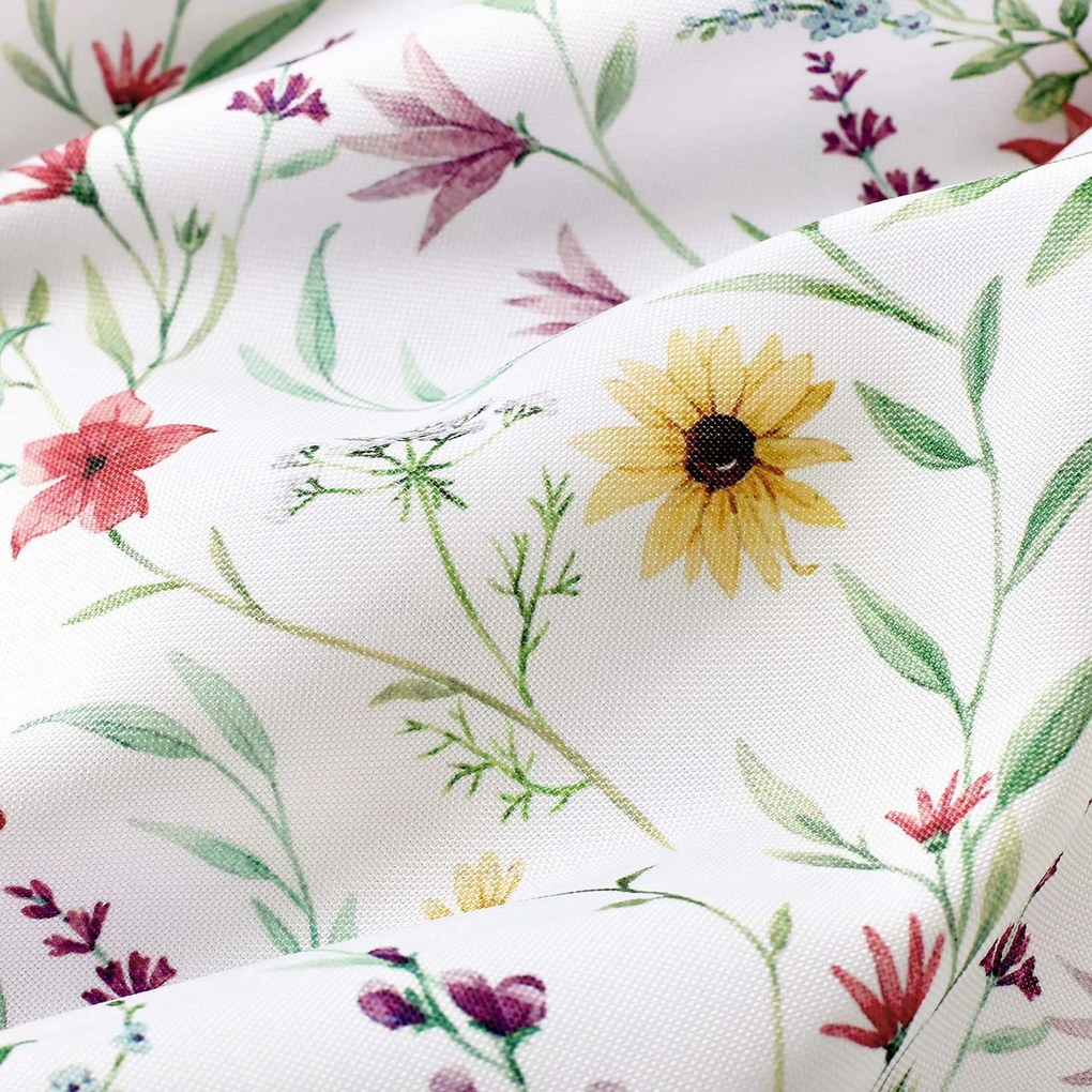 Goldea kör alakú teflonos terítő - színes tavaszi virágok Ø 150 cm