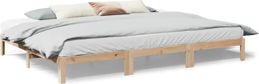 vidaXL családi ágykeret matrac nélkül 240x200 cm tömör fa fenyőfa