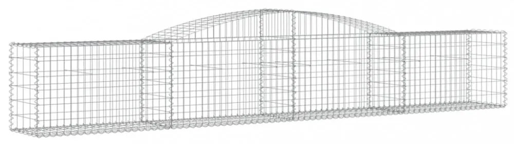 5 db íves horganyzott vas gabion kosár 400x50x60/80 cm