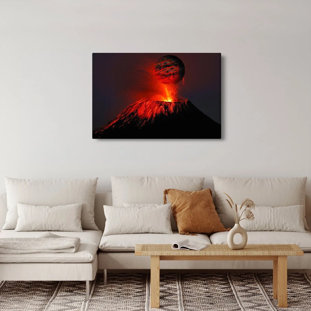 Egy vulkán képe (90x60 cm)