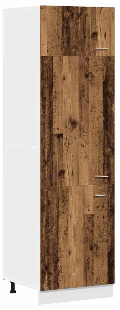 “Lyon” antik fa szerelt fa szekrény hűtőhöz 60 x 57 x 207 cm