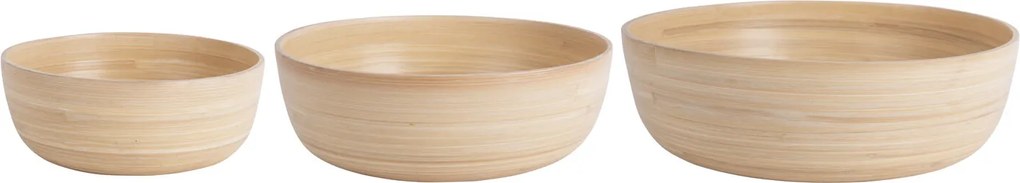 Konyhai Tálak Bambusz Kerek Uzsonnás Tál Szett 3 Db-os