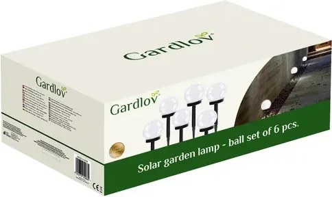 Gardlov Szolár kerti lámpák - gömbök - 6 db