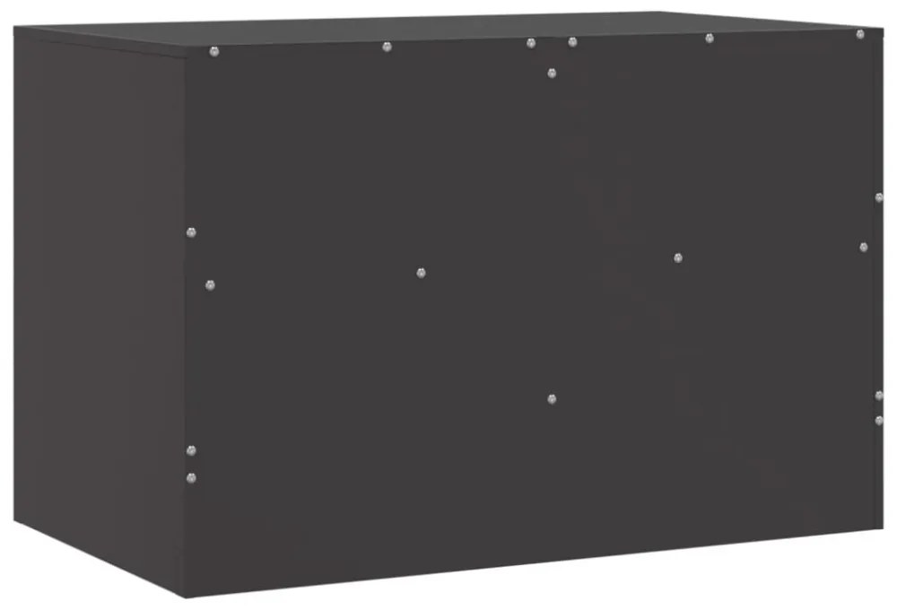 2 db fekete acél TV-szekrény 67 x 39 x 44 cm
