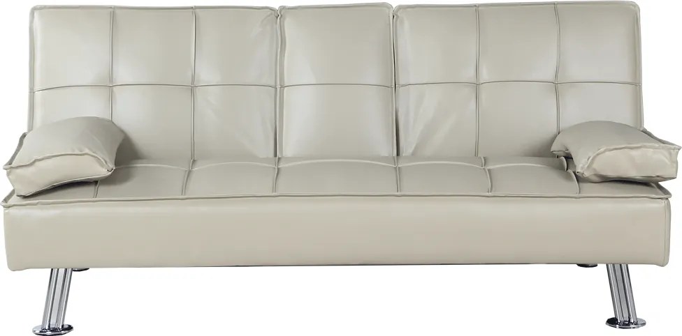 Kinyitható kanapé, bézs textilbőr, GOLDIA NEW