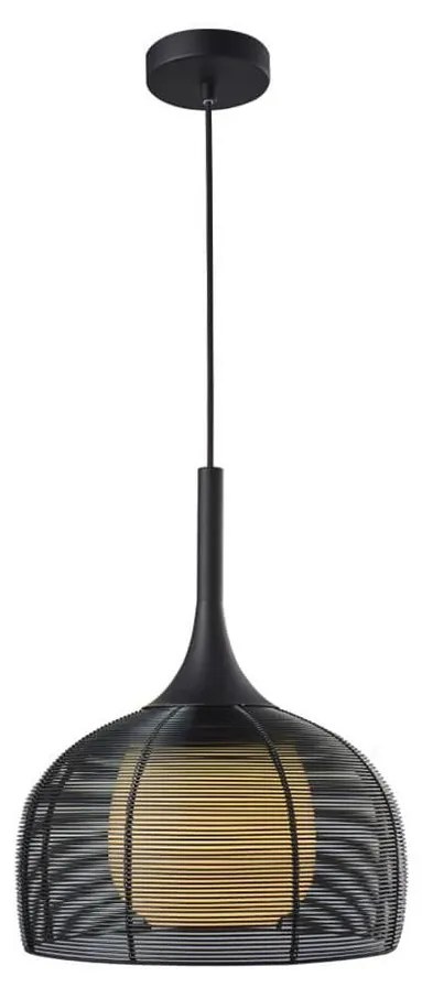 Klausen 111052 - Csillár zsinóron CENTER 1xE27/9W/230V fekete