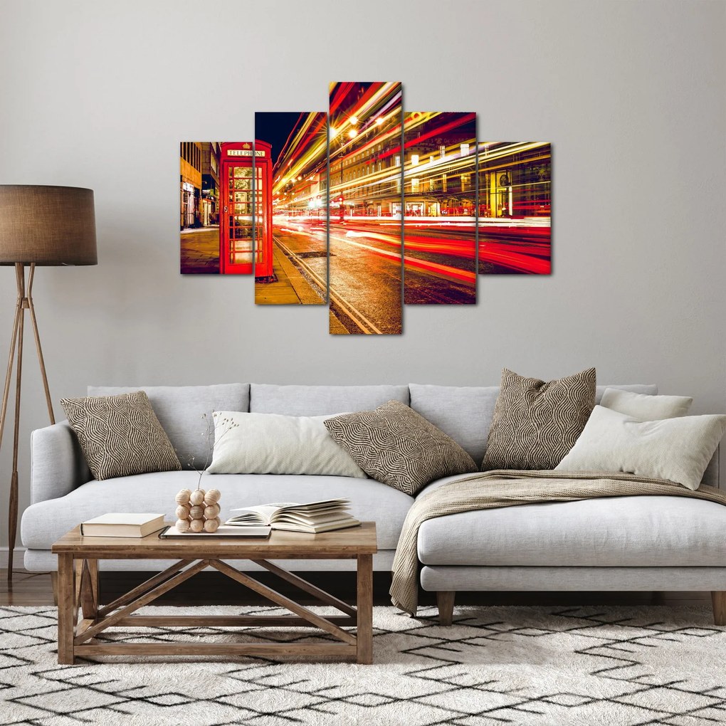Kép - piros telefonfülke (150x105 cm)