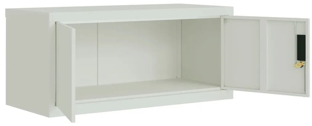 világosszürke acél irattartó szekrény 90x40x240 cm