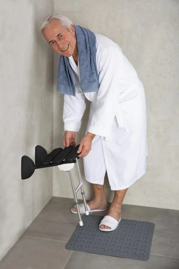 Ridder Ridder, HANDICAP összecsukható zuhanyülőke tartóval, 38x36cm, fekete, A140110-1