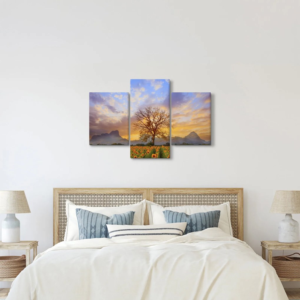 Kép - Táj napraforgóval (90x60 cm)