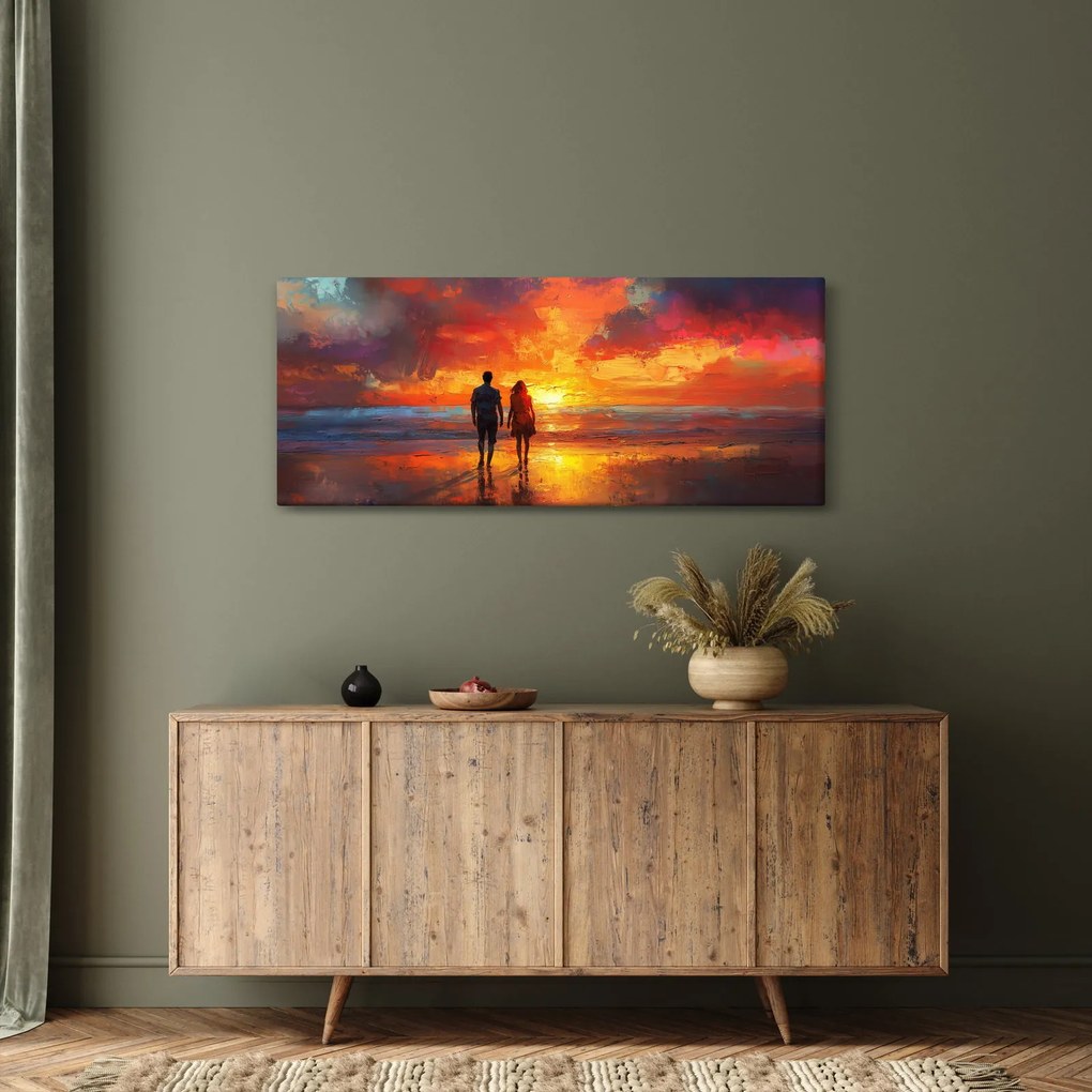 Kép - Séta a tengerparton (120x50 cm)